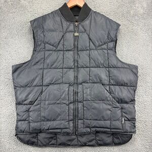 Walls Western Wear Mens Black Puffer Vest Full Zip Sleeveless Jacket